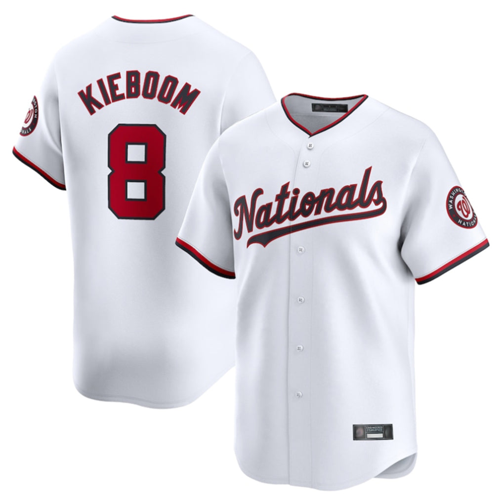 BIPIHUC W.Nationals #8 Carter Kieboom Player White Home Limited Stitched Jerseys