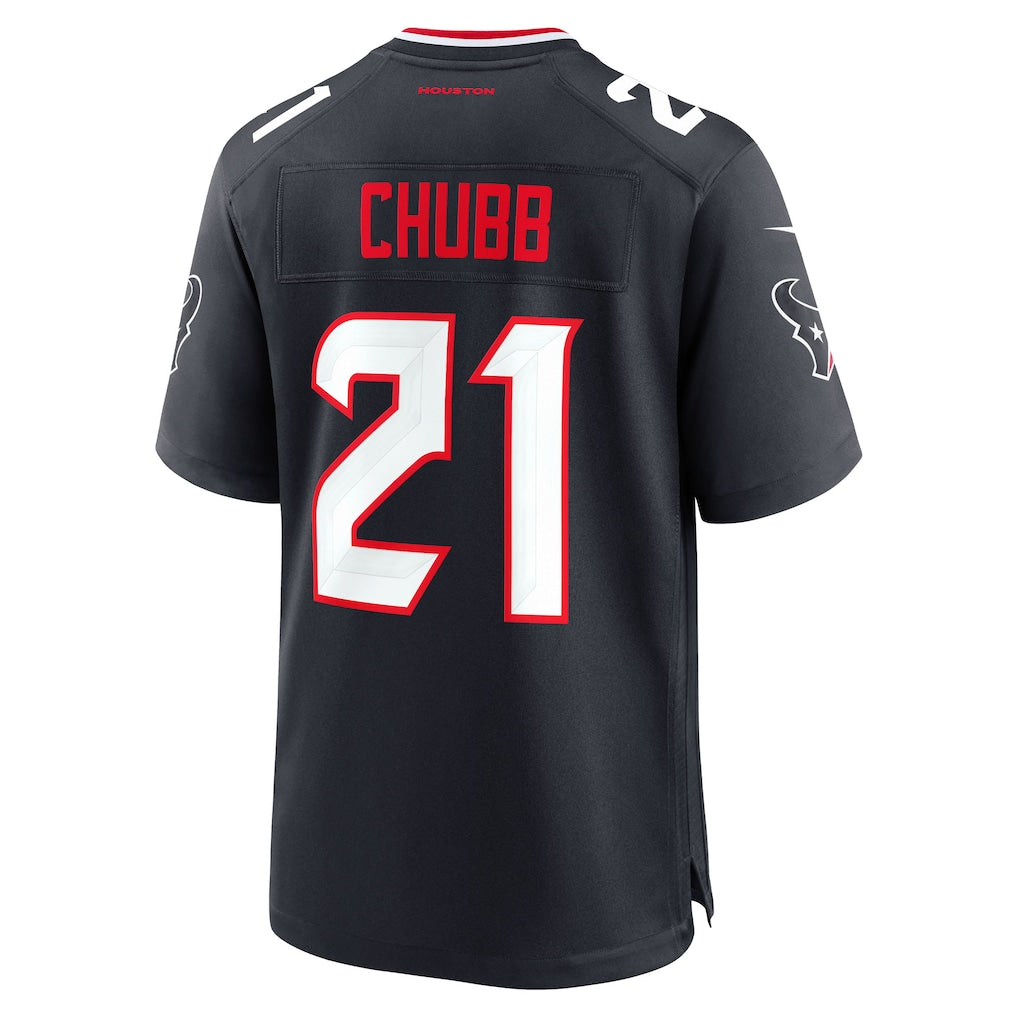 BIPIHUC H.Texans #21 Nick Chubb Navy Team Game Jersey