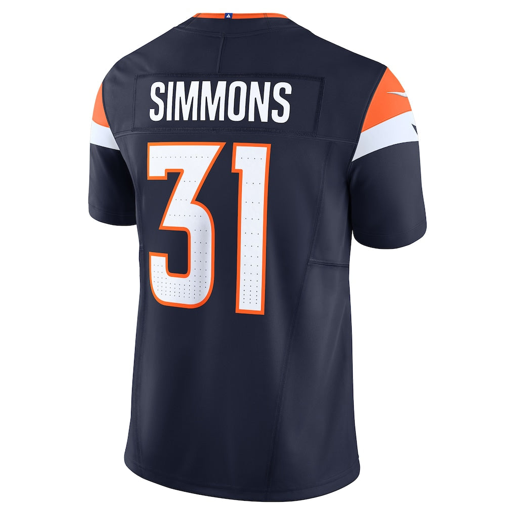 BIPIHUC D.Broncos #31 Justin Simmons Navy Vapor F.U.S.E. Limited Jersey