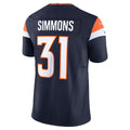 BIPIHUC D.Broncos #31 Justin Simmons Navy Vapor F.U.S.E. Limited Jersey