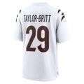 BIPIHUC C.Bengals #29 Cam Taylor-Britt White Game Jersey