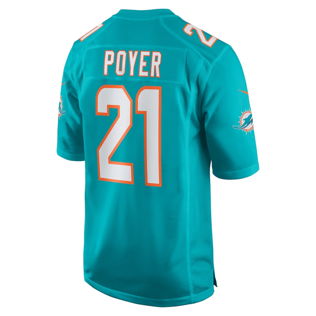 BIPIHUC M.Dolphins #21 Jordan Poyer Aqua Game Jersey