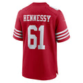 BIPIHUC SF.49ers #61 Matt Hennessy Scarlet Team Game Jersey