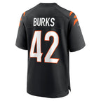 BIPIHUC C.Bengals #42 Oren Burks Black Team Game Jersey