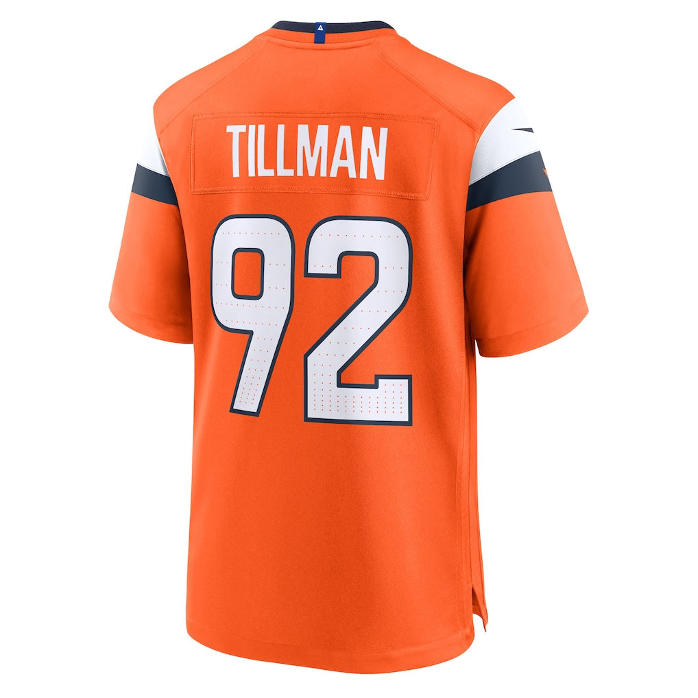 BIPIHUC D.Broncos #92 Dondrea Tillman Orange Team Game Jersey