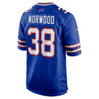 BIPIHUC B.Bills #38 Tre Norwood Royal Game Player Jersey