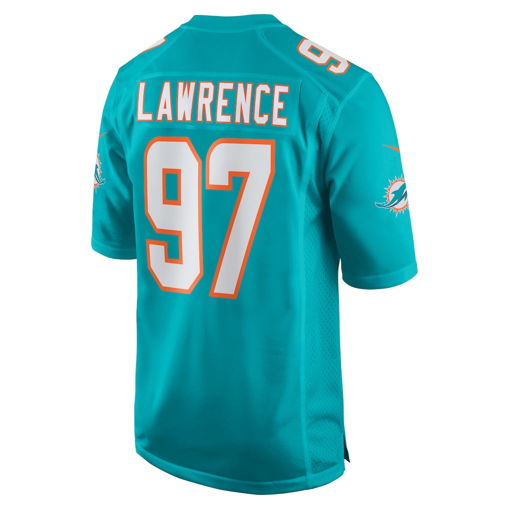 BIPIHUC M.Dolphins #97 Rashard Lawrence Aqua Team Game Jersey