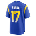BIPIHUC LA.Rams #17 Puka Nacua Royal Game Player Jersey