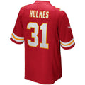 BIPIHUC KC.Chiefs #31 Priest Holmes Red Game Retired Player Jersey