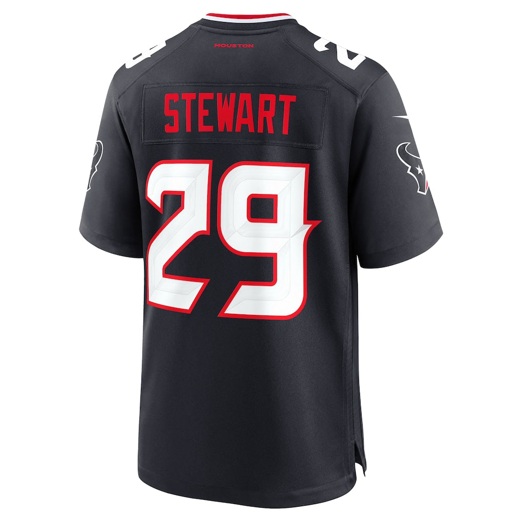 BIPIHUC H.Texans #29 M.J. Stewart Navy Team Game Jersey