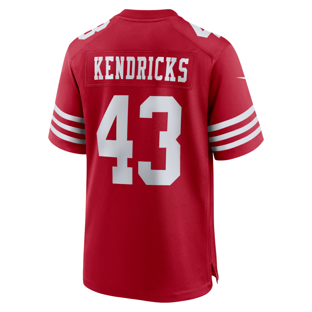 BIPIHUC SF.49ers #43 Eric Kendricks Scarlet Team Game Jersey