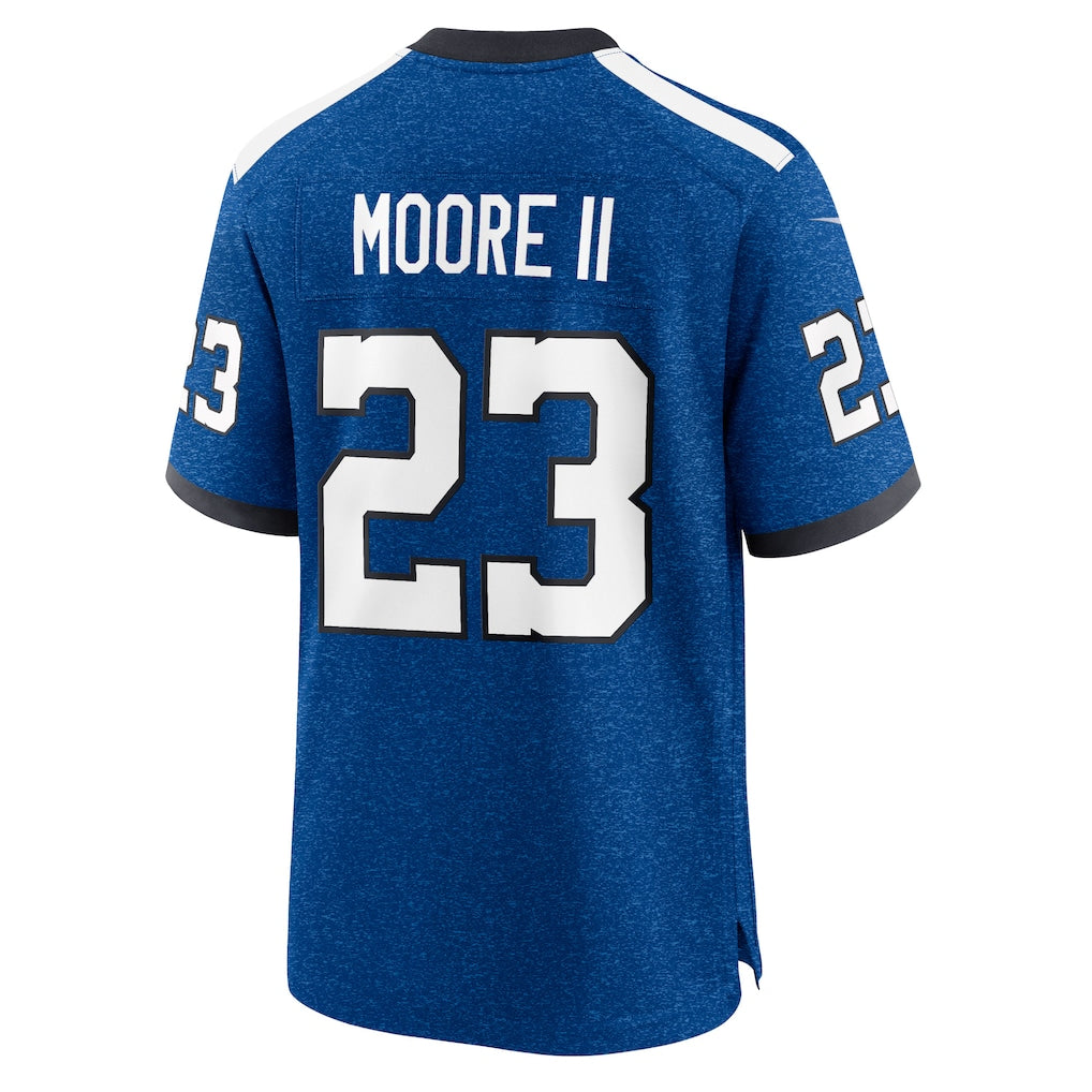 BIPIHUC IN.Colts #23 Kenny Moore II Royal Indiana Nights Alternate Game Jersey