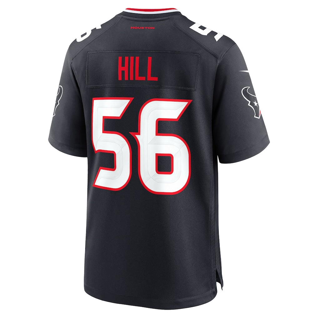 BIPIHUC H.Texans #56 Jamal Hill Navy Team Game Jersey