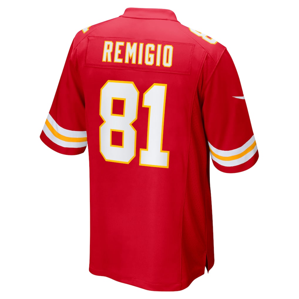 BIPIHUC KC.Chiefs #81 Nikko Remigio Red Team Game Jersey