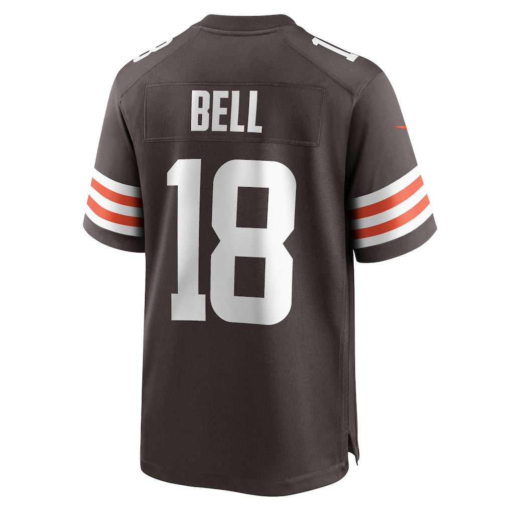 BIPIHUC C.Browns #18 David Bell Brown Game Jersey
