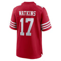 BIPIHUC SF.49ers #17 Jordan Watkins Scarlet Team Game Jersey