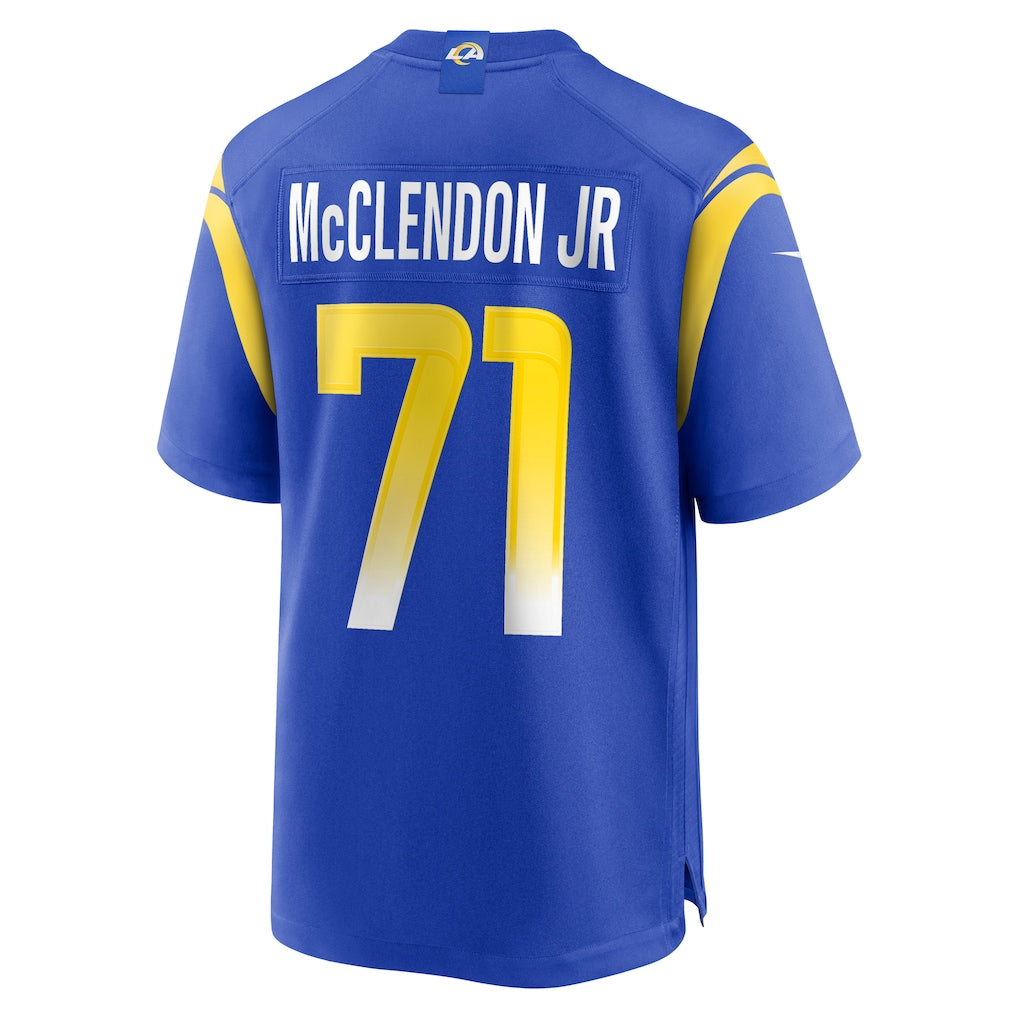 BIPIHUC LA.Rams #71 Warren McClendon Jr. Royal Team Game Jersey