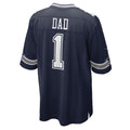 BIPIHUC D.Cowboys #1 Dad Navy Game Jersey