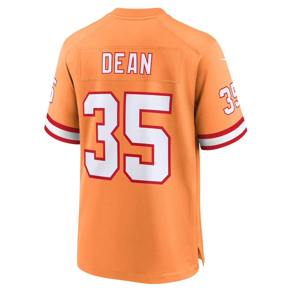 BIPIHUC TB.Buccaneers #35 Jamel Dean Orange Alternate Game Jersey