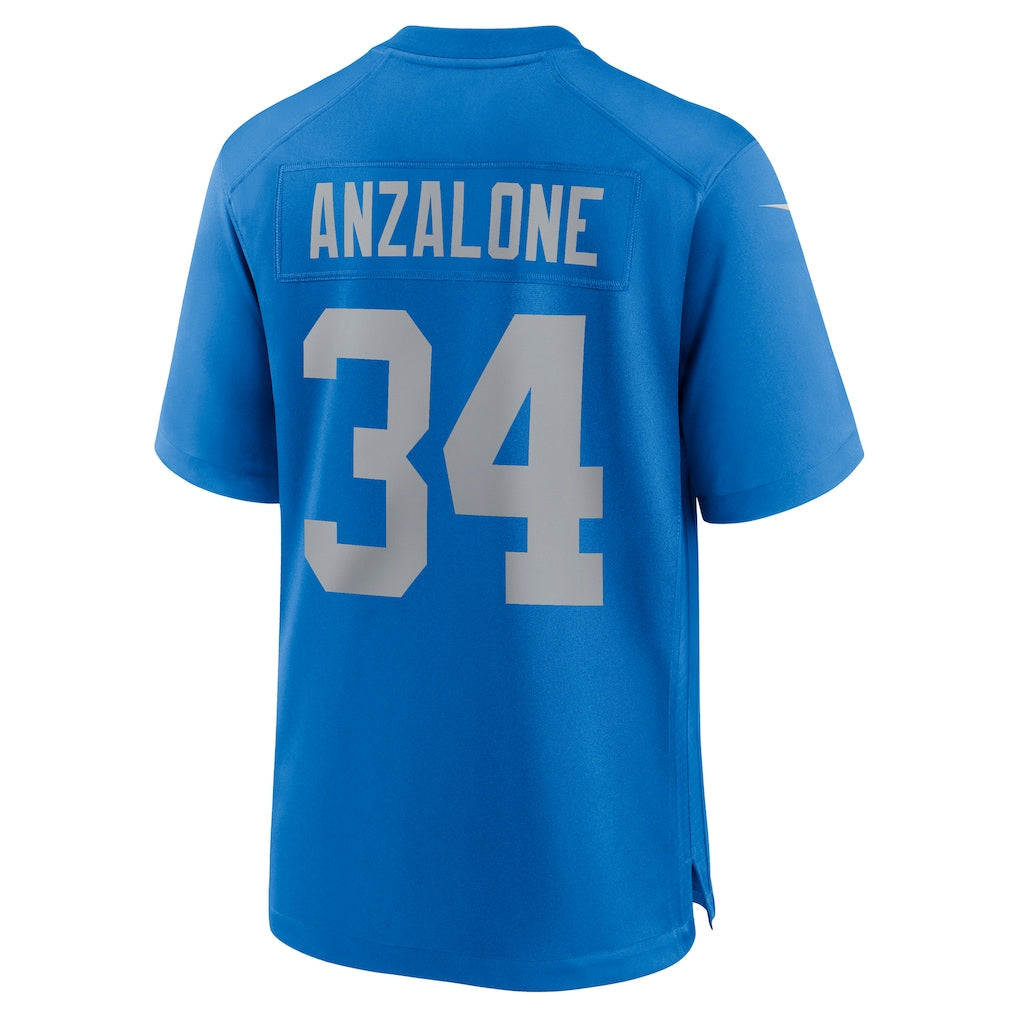 BIPIHUC D.Lions #34 Alex Anzalone Blue Alternate Game Jersey
