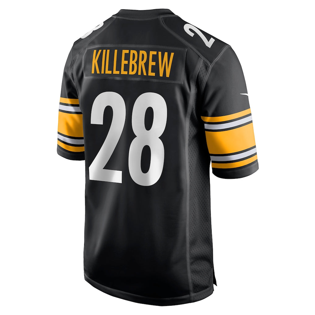 BIPIHUC P.Steelers #28 Miles Killebrew Black Game Jersey