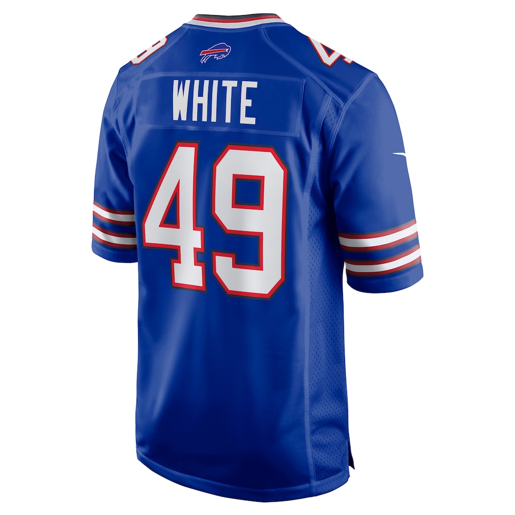 BIPIHUC B.Bills #49 DaShaun White Royal Team Game Jersey