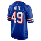 BIPIHUC B.Bills #49 DaShaun White Royal Team Game Jersey