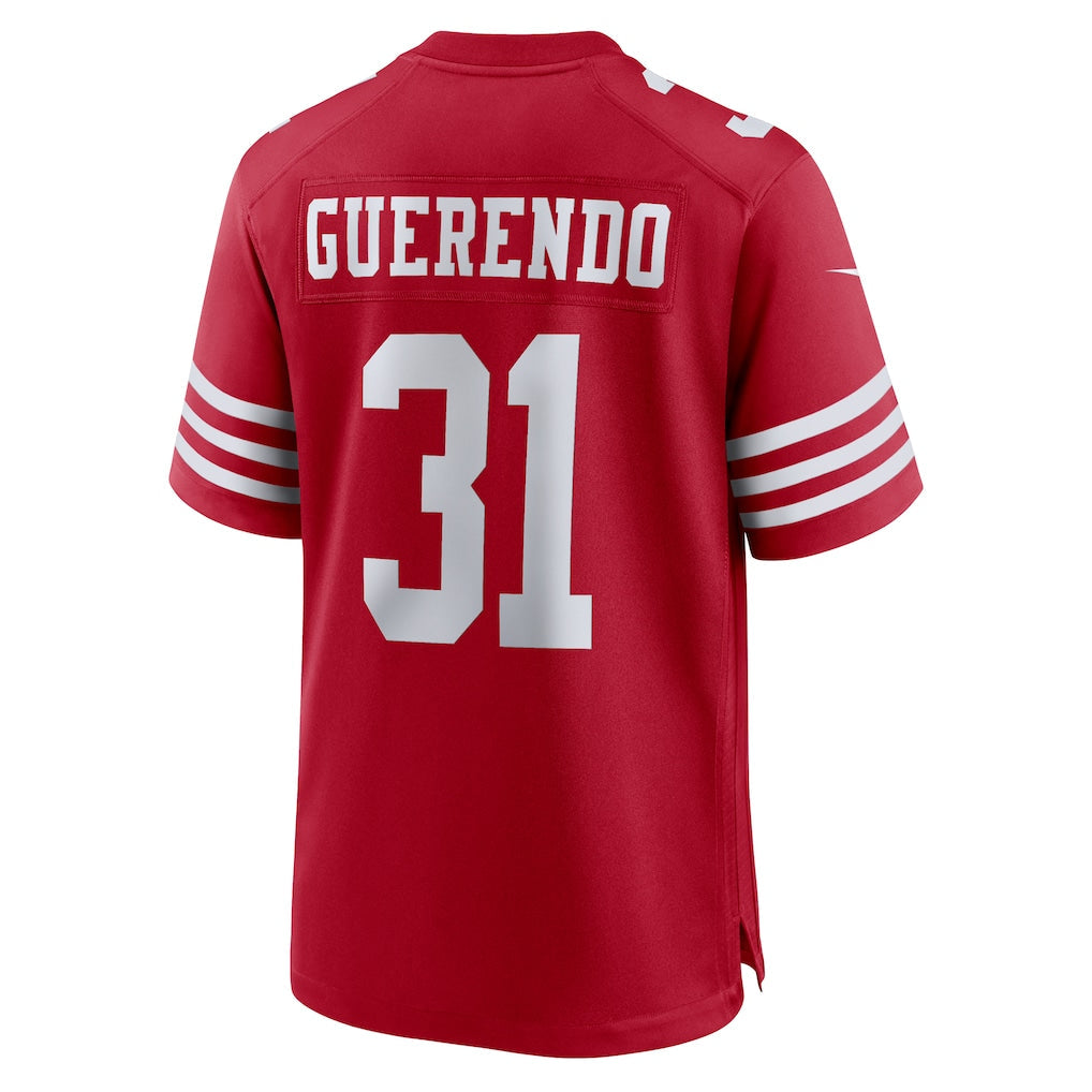 BIPIHUC SF.49ers #31 Isaac Guerendo Scarlet Game Jersey