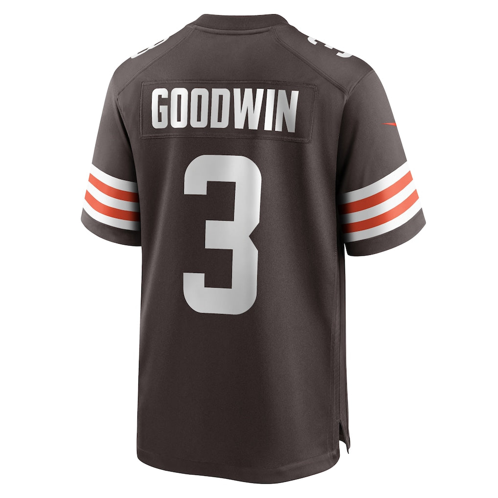 BIPIHUC C.Browns #3 Marquise Goodwin Brown Team Game Jersey