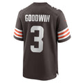 BIPIHUC C.Browns #3 Marquise Goodwin Brown Team Game Jersey