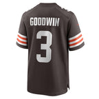 BIPIHUC C.Browns #3 Marquise Goodwin Brown Team Game Jersey