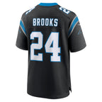 BIPIHUC C.Panthers #24 Jonathon Brooks Black Game Jersey