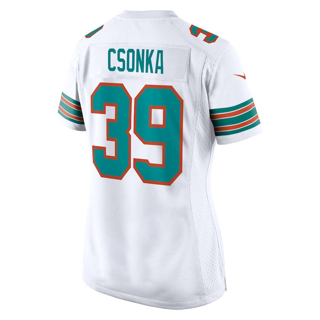 BIPIHUC M.Dolphins #39 Larry Csonka White Retired Player Jersey