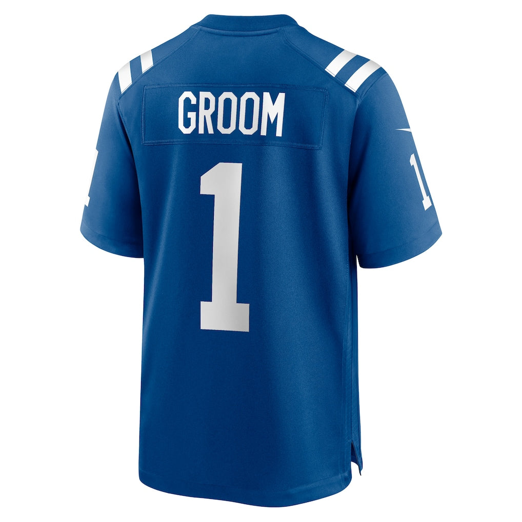 BIPIHUC IN.Colts #1 Groom Royal Game Jersey