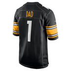 BIPIHUC P.Steelers #1 Dad Black Game Jersey